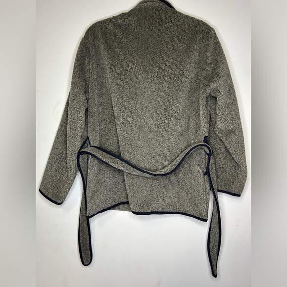 VTG Woolrich USA Gray Polyester belted jacket Women’s size Small SKU C1 - Picture 2 of 6